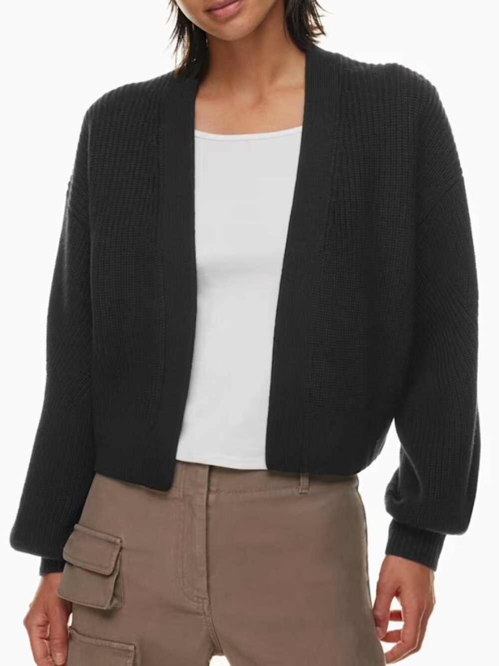 Wilfred Aritzia Unwind Merino Wool Waist Cardigan